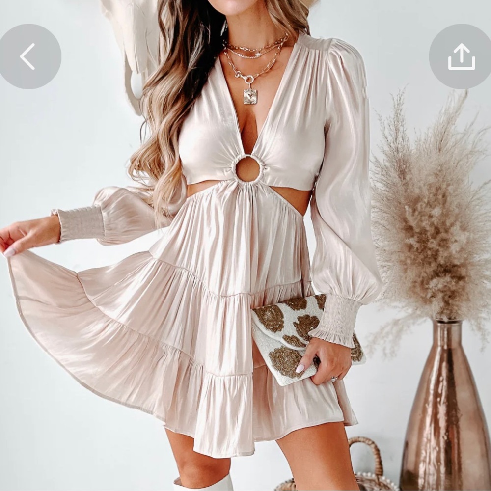 Shimmer Tan Dress